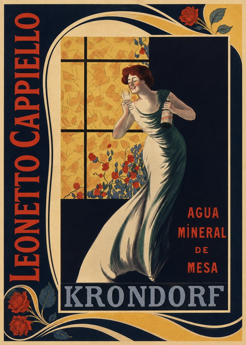 Leonetto Cappiello Agua Mineral De Mesa Krondorf No2 - Poster