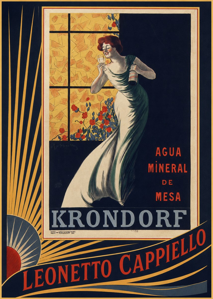 Leonetto Cappiello Agua Mineral De Mesa Krondorf No6 - Poster