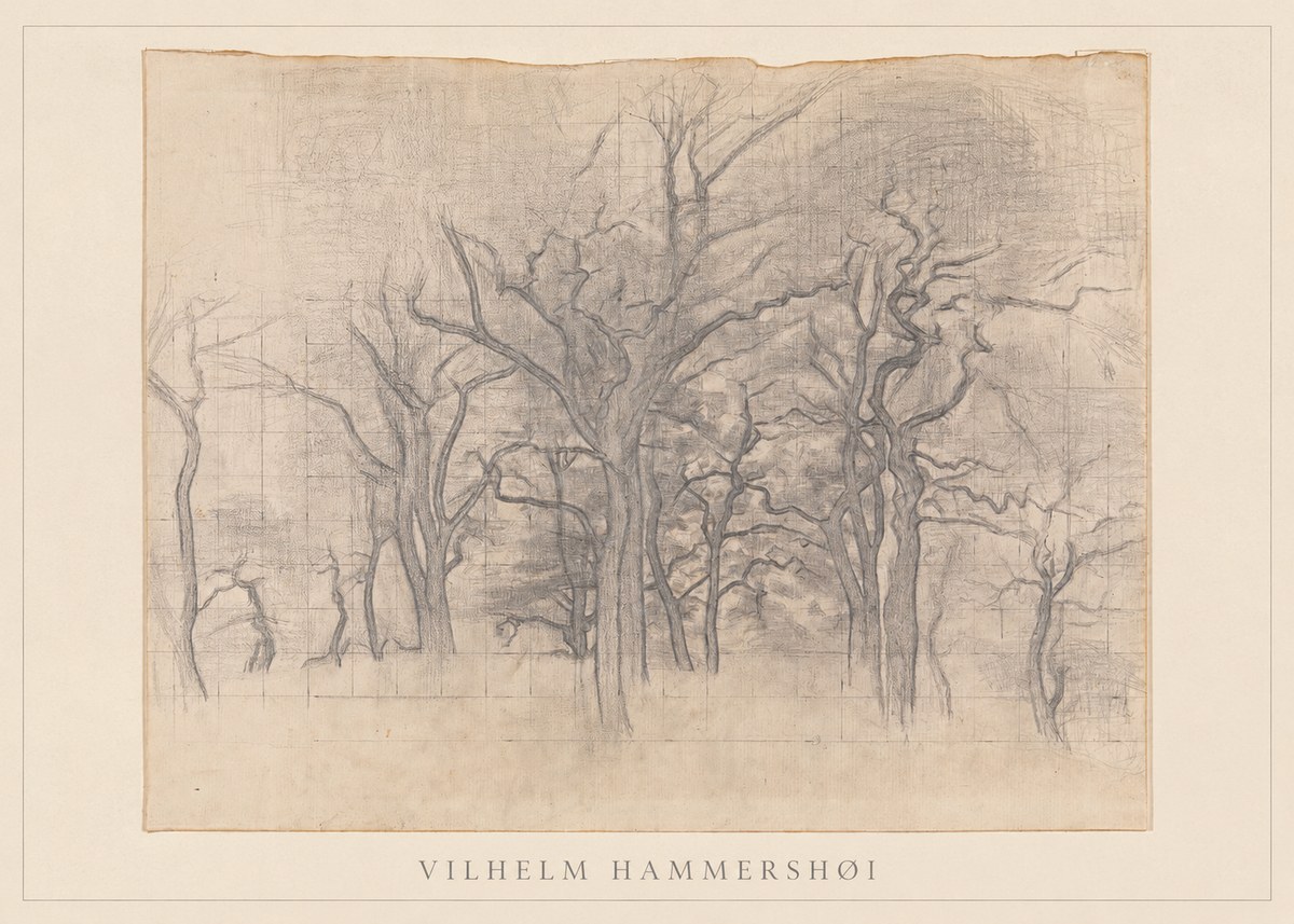 Vilhelm Hammershøi Oak Trees No2 - Poster