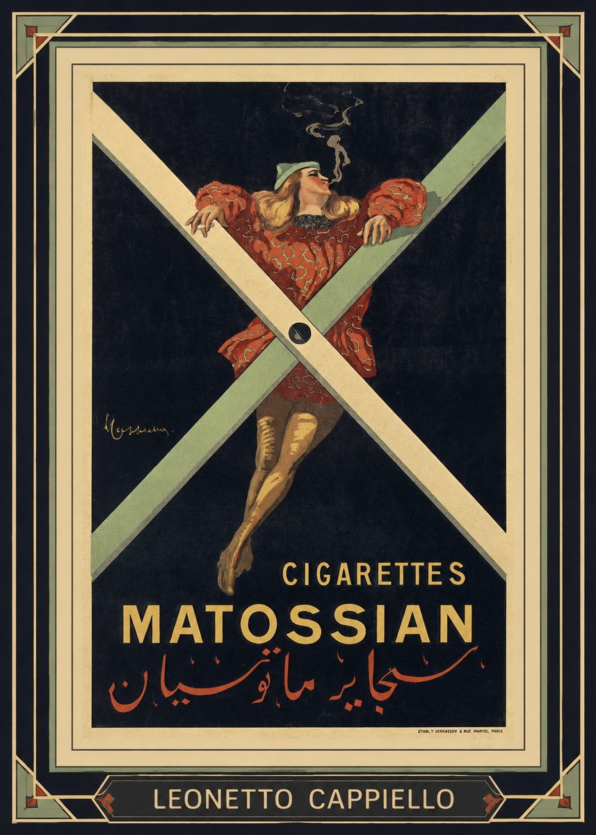 Leonetto Cappiello Cigarettes Matossian No1 - Poster