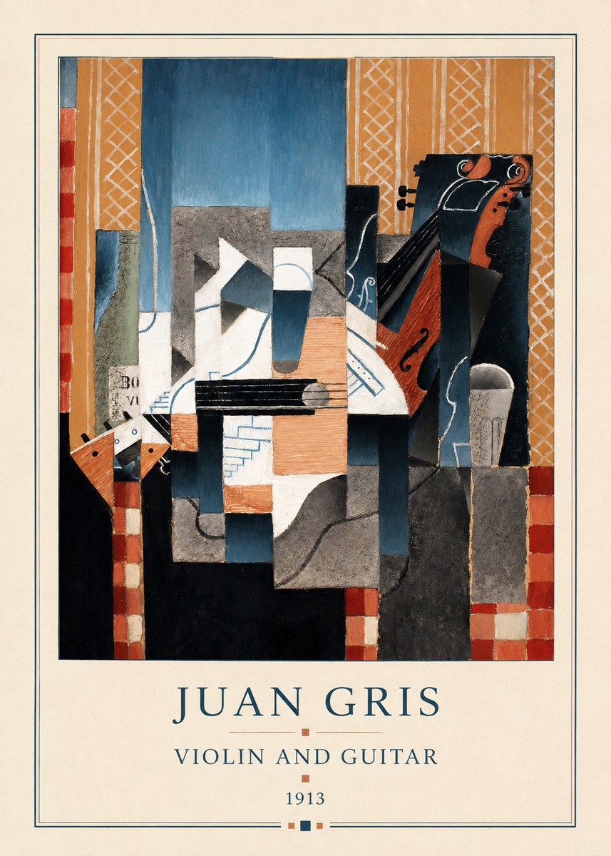 Juan Gris Violin and Guitar I No4 - Poster