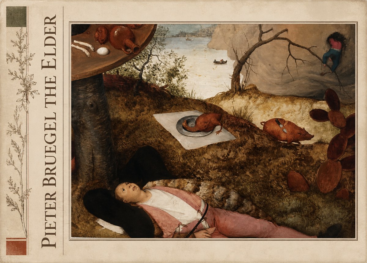 Pieter Bruegel The Land of Cockaigne II No2 - Poster