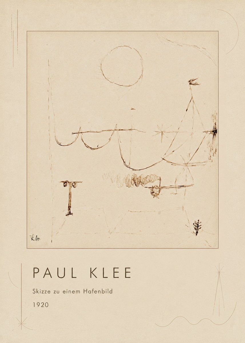 Paul Klee Skizze Zu Einem Hafenbild No1 - Poster