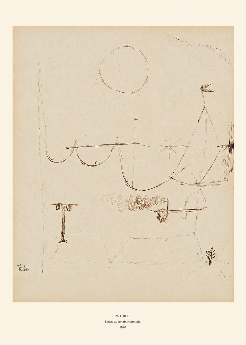 Paul Klee Skizze Zu Einem Hafenbild No6 - Poster