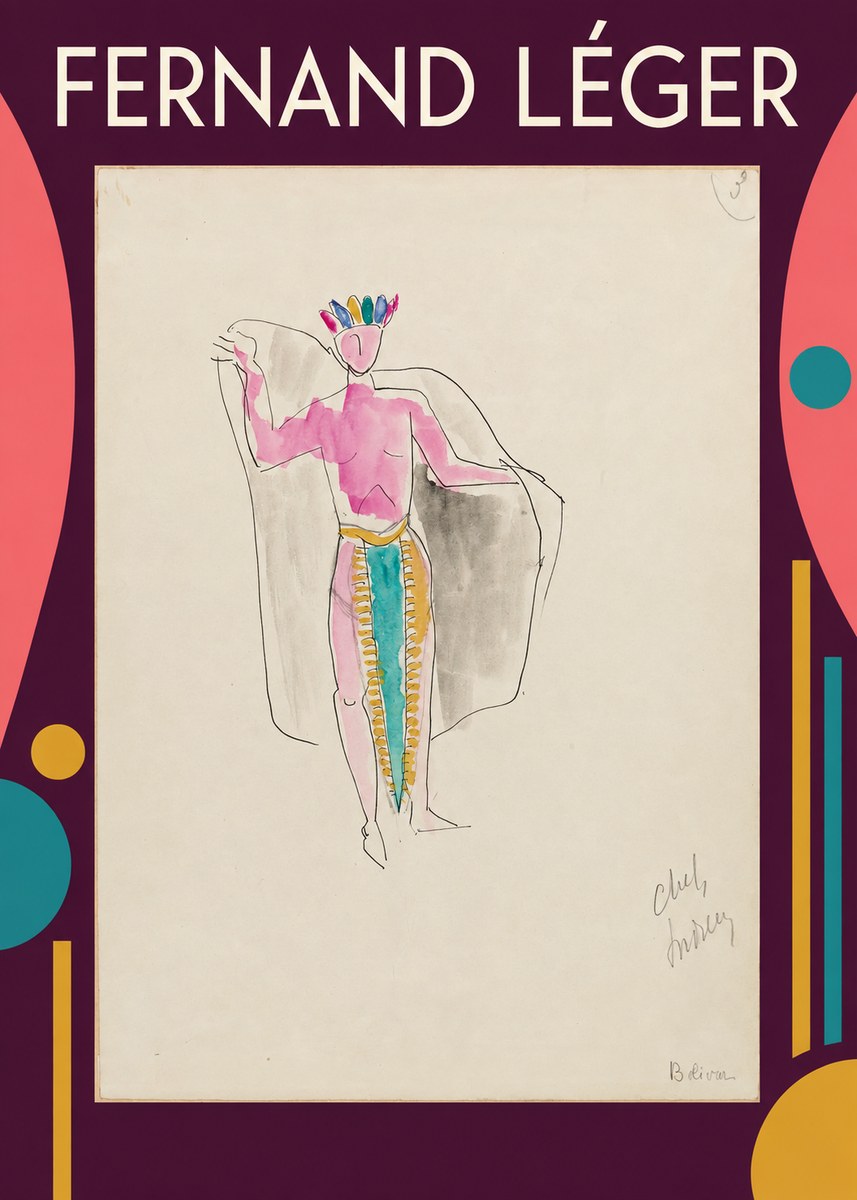Fernand Léger Cheval, Indien No6 - Poster