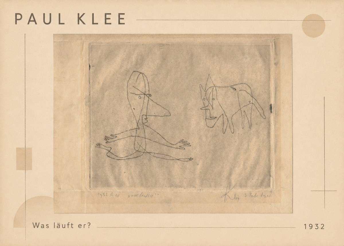 Paul Klee Was Läuft Er? No1 - Poster