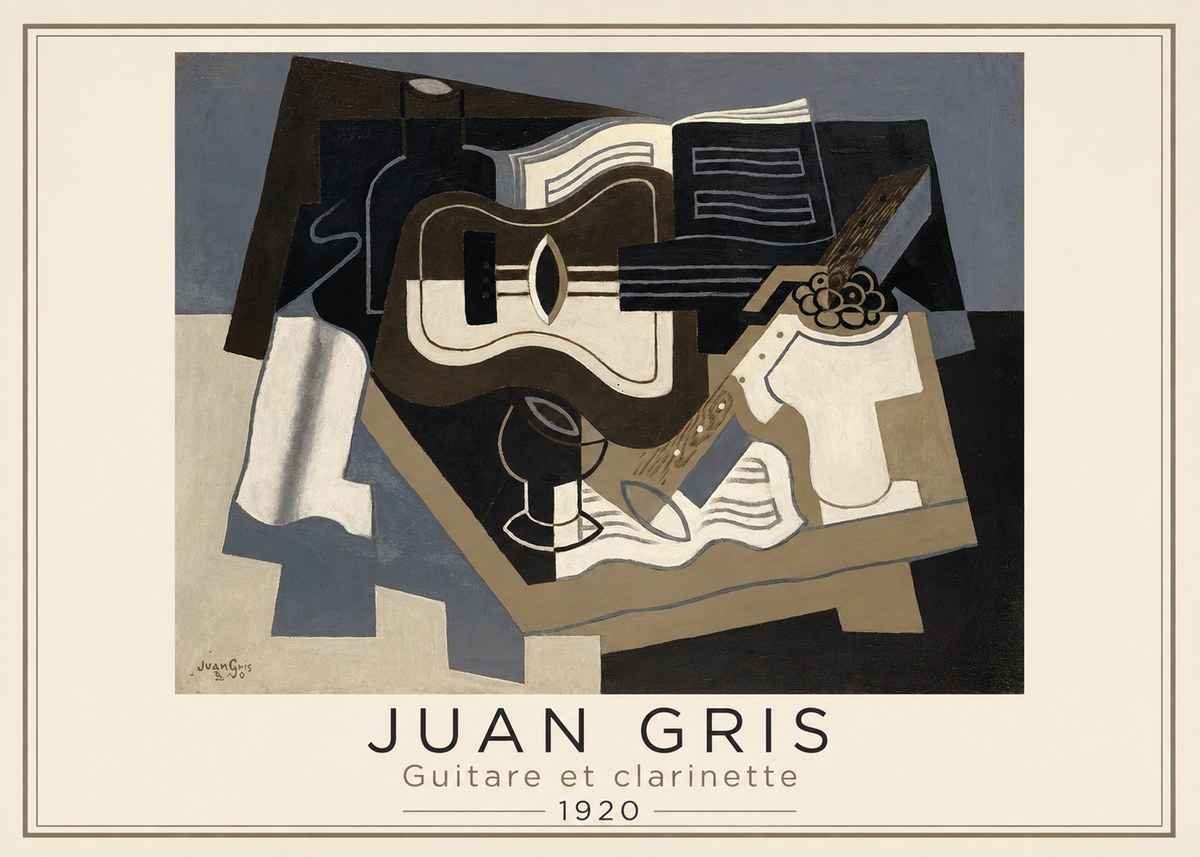Juan Gris Guitare Et Clarinette No3 - Poster