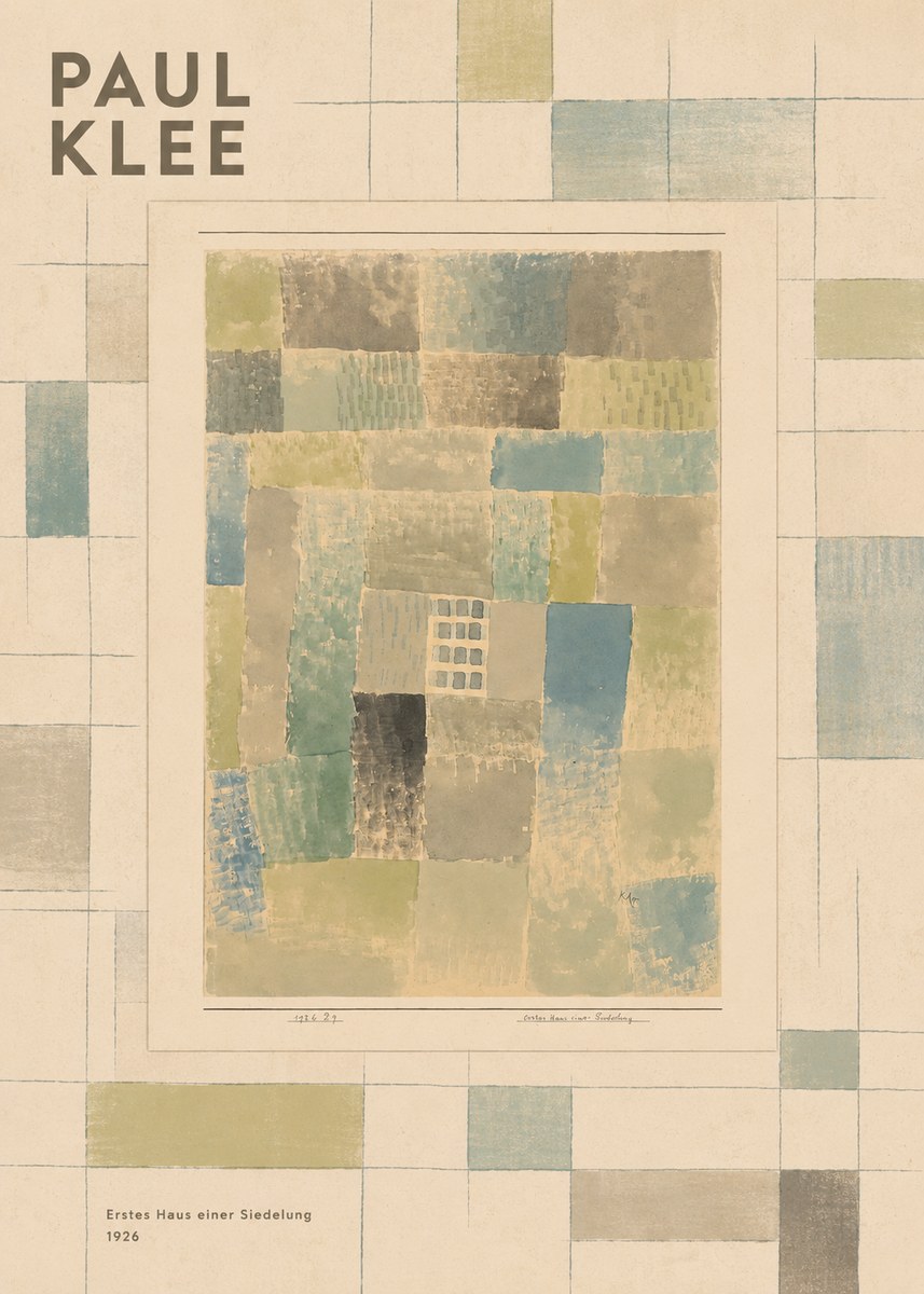 Paul Klee Erstes Haus Einer Siedelung No5 - Poster