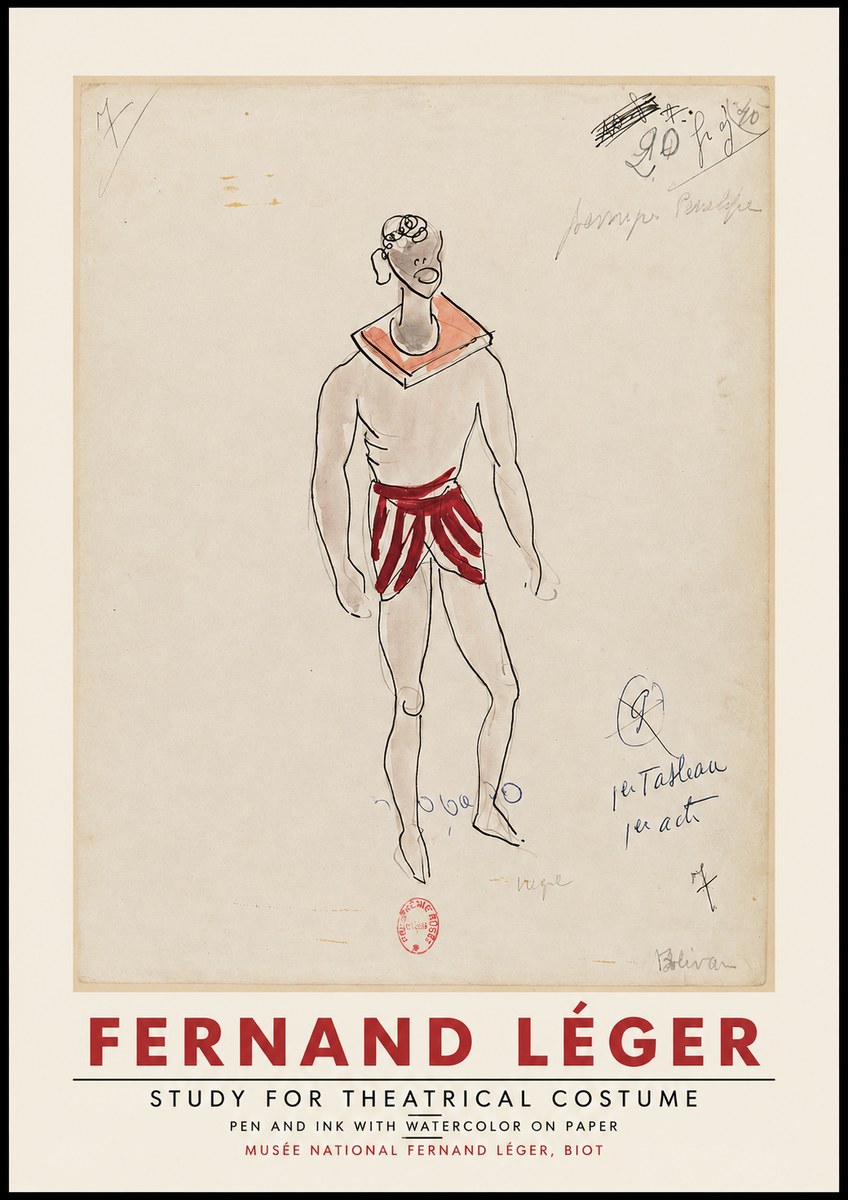 Fernand Léger Study for Theatrical Costume No2 - Poster